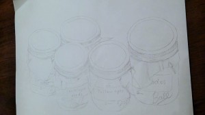 Sketch of cans